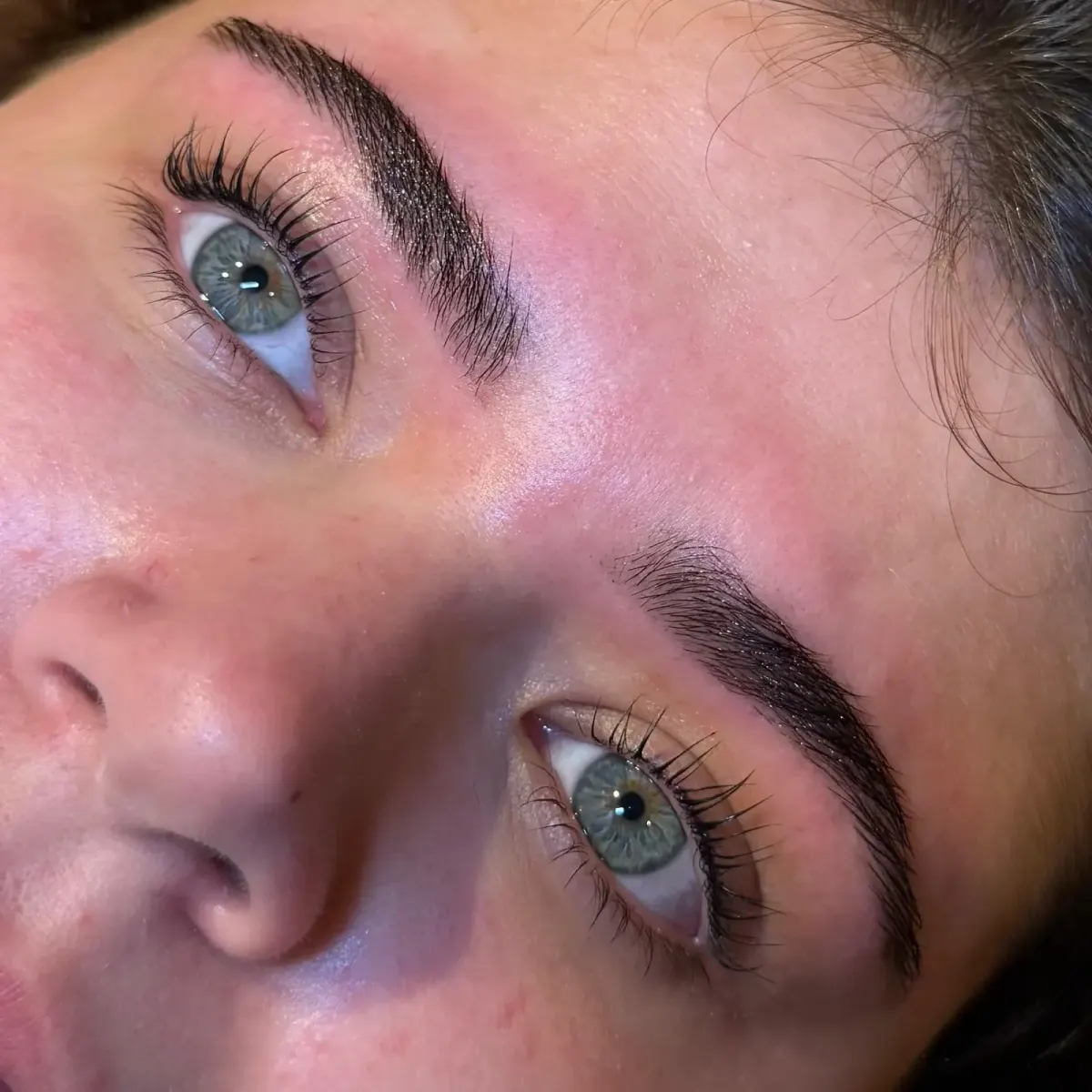 Brow lamination and styling by Freda O'Reilly, Camden London